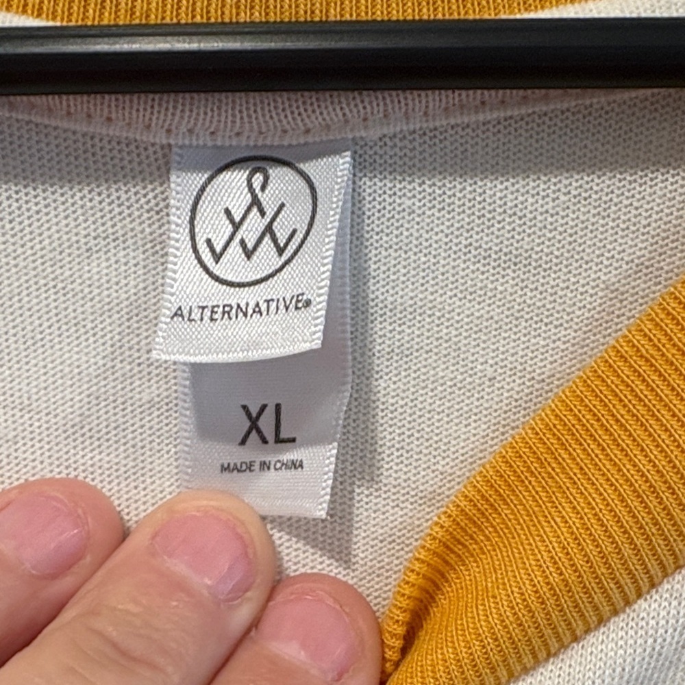 Alternative  'Hello Fall' Raglan Shirt - White and Yellow - Picture 2 of 6